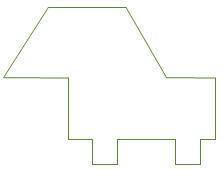 How can you decompose the composite figure to determine its area?as two triangles, two rectangles, a