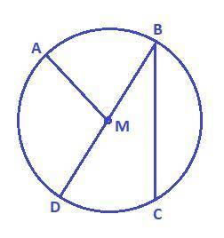 1.In the diagram of circle M shown, various points are located on the circle as shown. a) List three