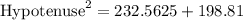 \text{Hypotenuse}^2=232.5625+198.81