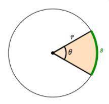 What is the radian measure of the central angle of an arc that has an arc length of 5 units and radi