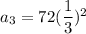 a_3 = 72(\dfrac{1}{3})^2