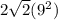 2\sqrt{2} (9^{2} )