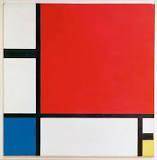 Which music style influenced Mondrian's more abstract paintings?