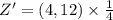 Z' = (4,12) \times \frac 14