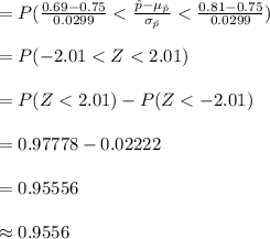 =P(\frac{0.69-0.75}{0.0299}
