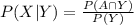 P(X|Y)=\frac{P(A\cap Y)}{P(Y)}