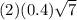 (2)(0.4)\sqrt{7}