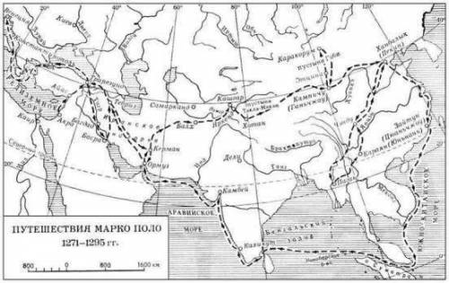 Which event is depicted in this map?A)Marco Polo's travels through AsiaBJohn Cabot's route to Newfou