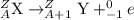 _A^Z\textrm{X}\rightarrow _{A+1}^Z\textrm{Y}+_{-1}^0e
