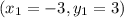 (x_1= -3, y_1 = 3)