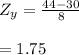 Z_y = \frac{44- 30}{8}\\\\=1.75