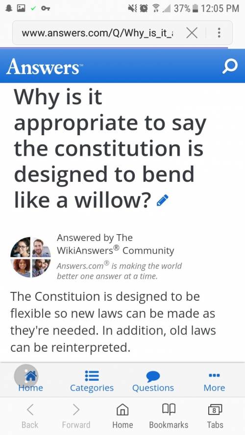 Why is it appropriate to say the constitution is designed to “bend like a willow”?