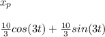x_p\\\\\frac{10}{3} cos (3 t) + \frac{10}{3} sin (3t)