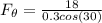 F_{\theta }  =    \frac{18}{0.3  cos (30)}