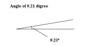 Draw an angle with the given measure in standard position. 9. 210°