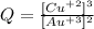 Q=\frac{[Cu^{+2} ]^{3} }{[Au^{+3}]^{2}  }
