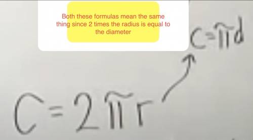 If r is the radius of a circle and d is its diameter, which of the following is anequivalent formula