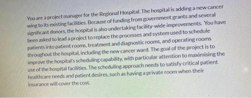 As a project manager, what advantages could you have with the hospital COO being the project sponsor