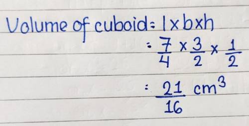 Find the volume of the prism.
The volume is 
cubic centimeters.