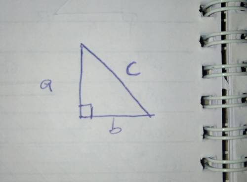 Which expression represents the length of the hypotenuse, c, of the triangle below?

C
b
a? - 62
va2