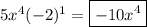5x^4(-2)^1=\boxed{-10x^4}
