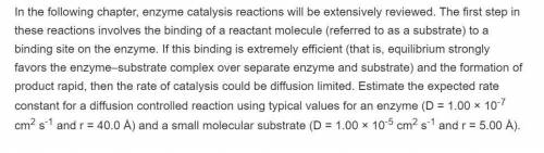 In the following chapter, enzyme catalysis reactions will be extensively reviewed. The first step in