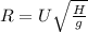 R = U\sqrt{\frac{H}{g} }