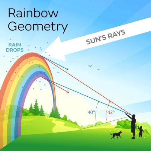Rainbows are formed because all colors of light bend the same amount when they enter a medium.

True