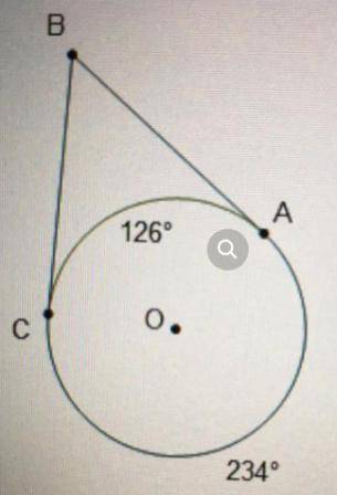 In the diagram of circle O, what is the measure of ? 27° 54° 108° 120°
