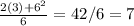 \frac{2(3)+6^2}{6} =42/6=7