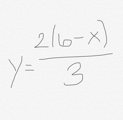 2x+3y=12 solve for y
