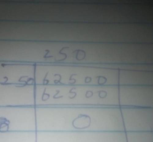 Is 62500 a perfect square by division method solution