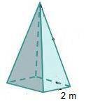 The top of a monument will be a rectangular pyramid. It will take 22 m3 of bronze to make the top th