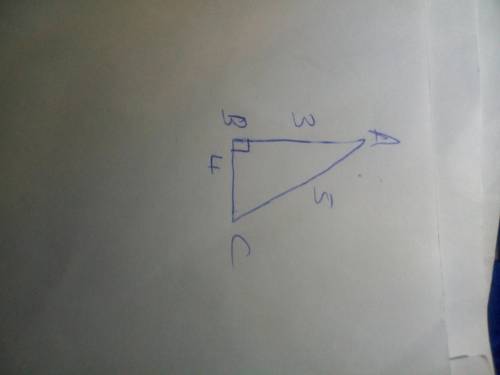 1. In triangle ABC, if AB = 3cm, BC = 4cm and AC = 5cm Find

A. The area of triangle ABCB. The lengt