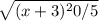 \sqrt{(x+3)^20 /5}