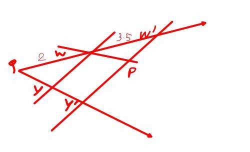 Line WY is dilated to create line W'Y' using point Q as

the center of dilation.
What is the scale f