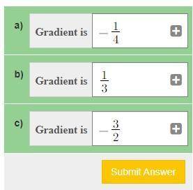 If the gradient of a line,C, is 2/3, what is the gradient of a line which perpendicular to C