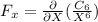 F_x = \frac{\partial}{\partial X}  (\frac{C_6}{X^6})