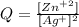 Q=\frac{[Zn^+^2]}{[Ag^+]^2}