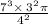 \frac{7^3\times \:3^2\pi }{4^2}