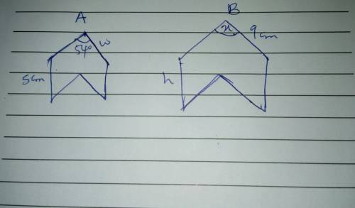 A and b are similar shapes. B is an enlargement of a with scale factor 1.5 Work out the value of x,