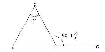 Prove that the triangle EDF is isosceles. Give reasons for your answer.