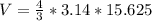 V=\frac{4}{3}*3.14*15.625