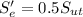 S_e ' = 0.5 S_{ut}