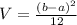 V = \frac{(b-a)^{2}}{12}