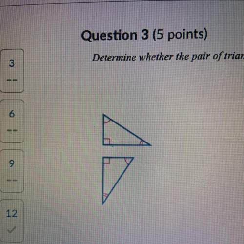 Will mark brainliest!  determine whether the pair of triangles is congruent. if yes, inc