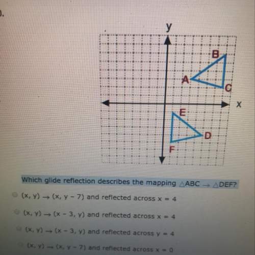 Which glide reflection describes the mapping triangle abc to def