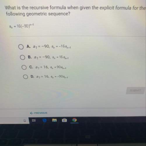 What is the recursive formula when given to the explicit formula for the following geometric sequenc