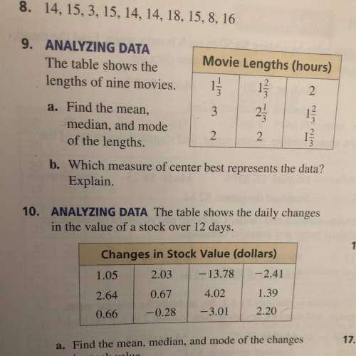 9. analyzing data movie lengths (hours) the table shows the lengths of nine movies