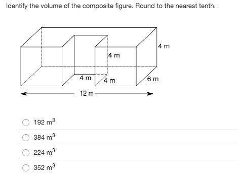 Identify the volume of the composite figure. round to the nearest tenth.